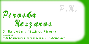 piroska meszaros business card